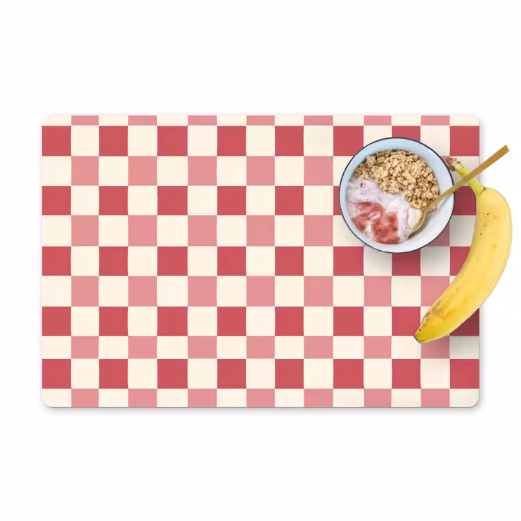 Patroon - Schaak - Roze Placemat vinyl groot 368 -zzzproduct_Kitchenyeah-website