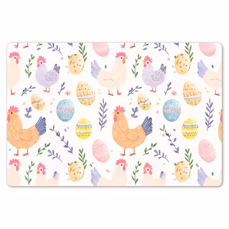 Patroon - Kip - Paaseieren Placemat vinyl groot -zzsfeer1_Kitchenyeah-website