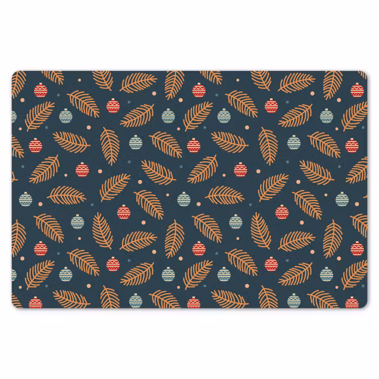 Patroon - Kerst - Symbolen - Donkerblauw Placemat vinyl groot 368 -zzsfeer1_Kitchenyeah-website
