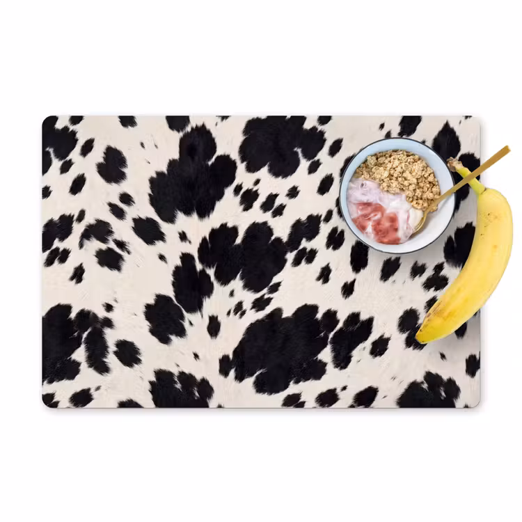 Patroon - Vacht - Zwart - Wit Placemat vinyl groot -zzzproduct_Kitchenyeah-website