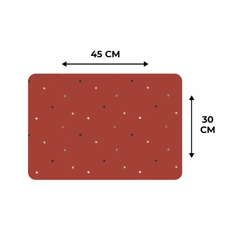 Patroon - Stippen - Rood Placemat vinyl groot 368 -specs