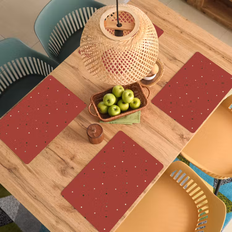 Patroon - Stippen - Rood Placemat vinyl groot 368 -zzsfeer5_Kitchenyeah-website