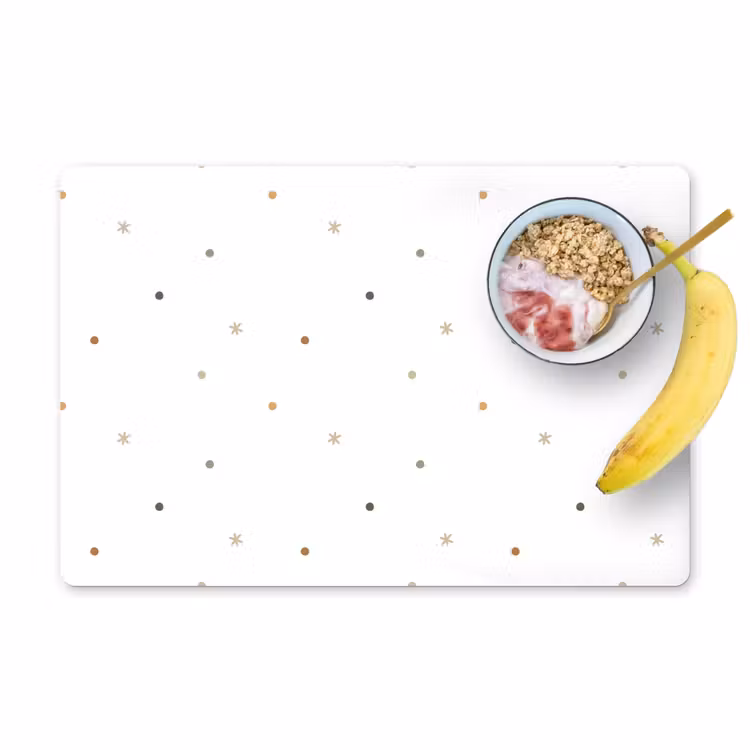 Patroon - Stippen - Sterren - Wit Placemat vinyl groot 368 -zzzproduct_Kitchenyeah-website