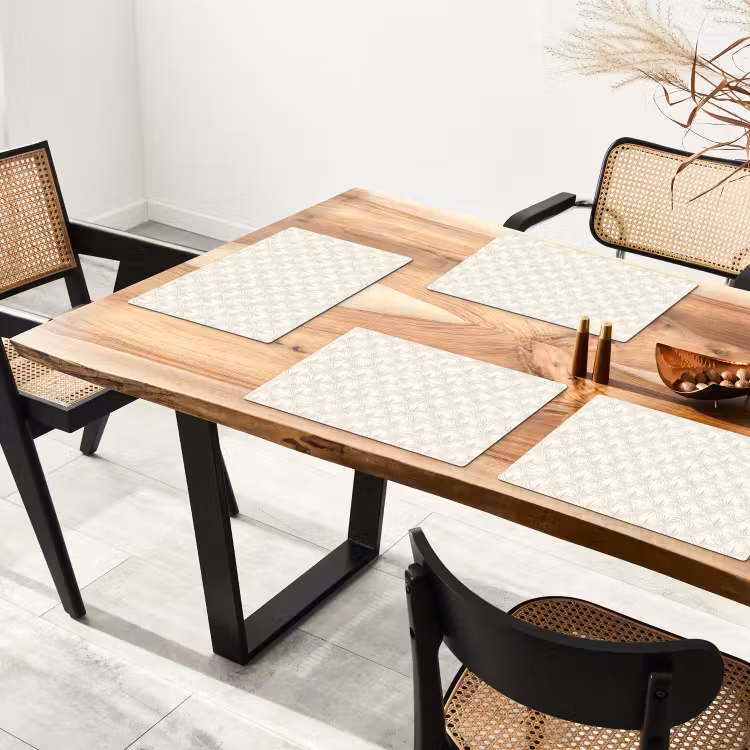 Patroon - Bloemen - Beige Placemat vinyl groot 368 -zzsfeer4_Kitchenyeah-website