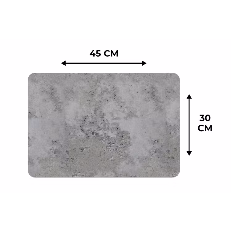 Patroon - Grijs - Oud - Beton Placemat vinyl groot 368 -specs