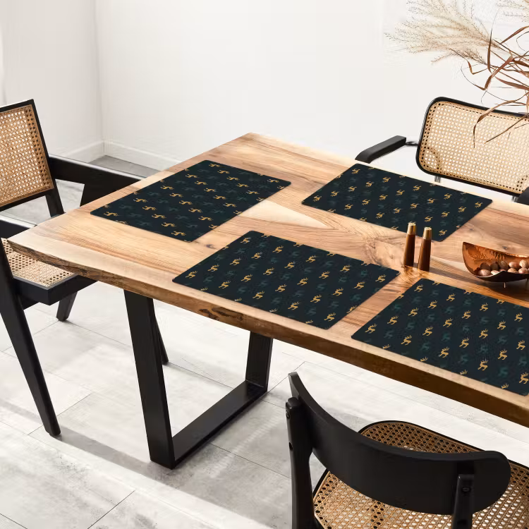 Patroon - Groen - Herten Placemat vinyl groot 368 -zzsfeer4_Kitchenyeah-website