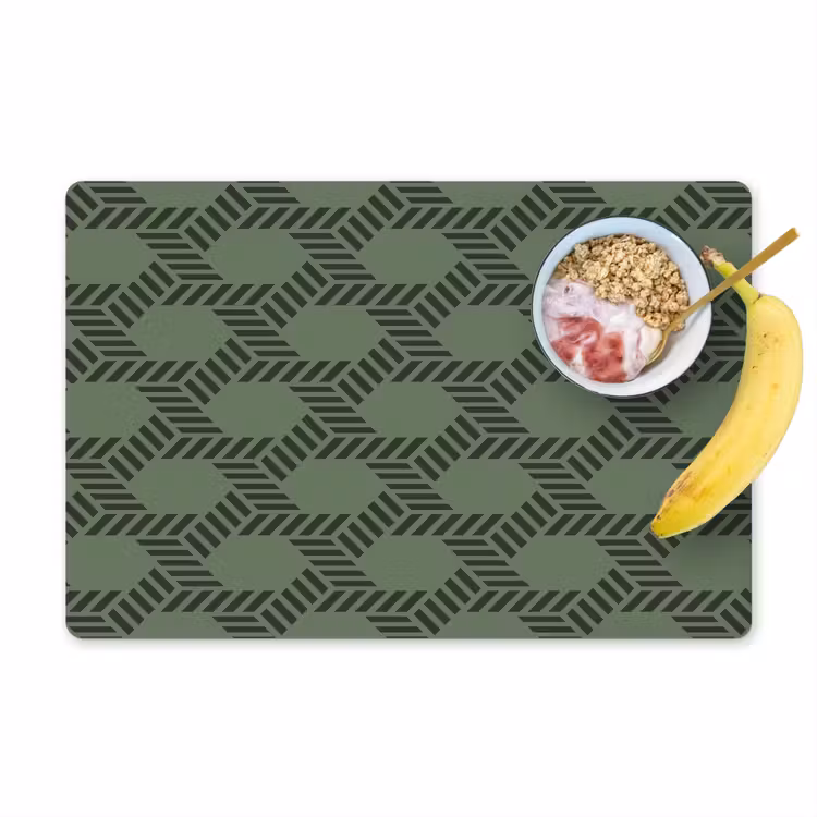 Patroon - Groen - Geometrisch Placemat vinyl groot 368 -zzzproduct_Kitchenyeah-website
