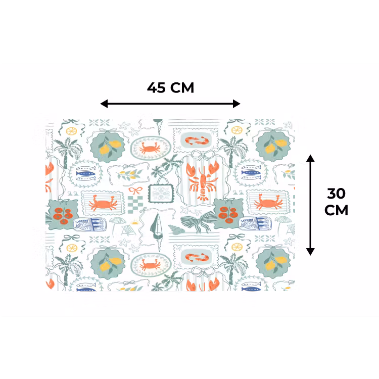 Zee - Sfeer - kreeft - Citroen Placemat vinyl groot 368 -specs