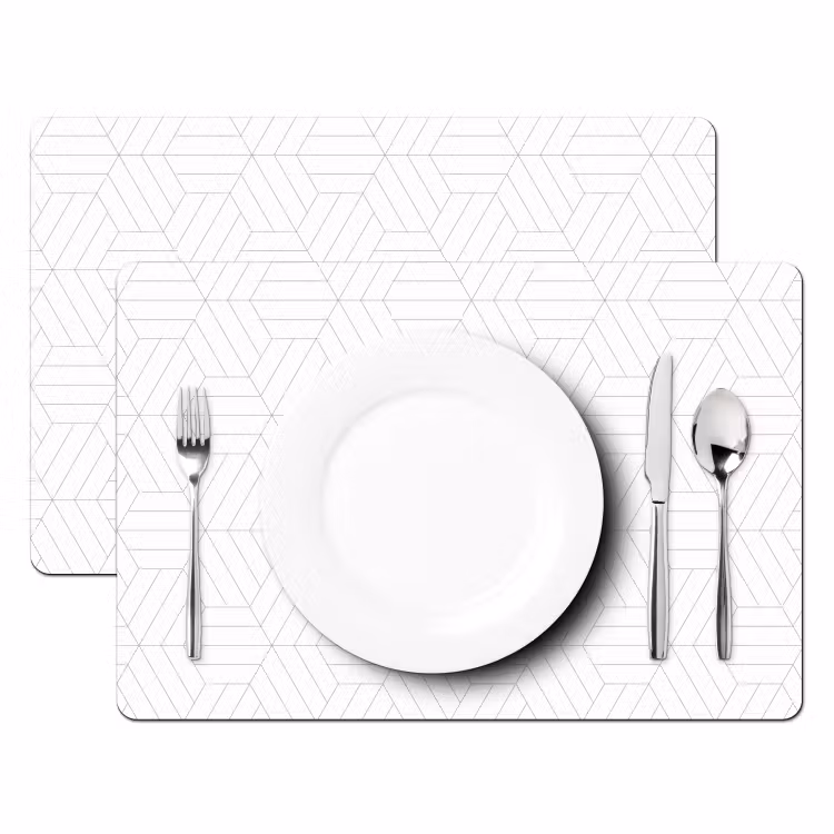 Patroon - Lijn - Design - Zwart - Wit Placemat vinyl groot 368 -zzsfeer2_Kitchenyeah-website