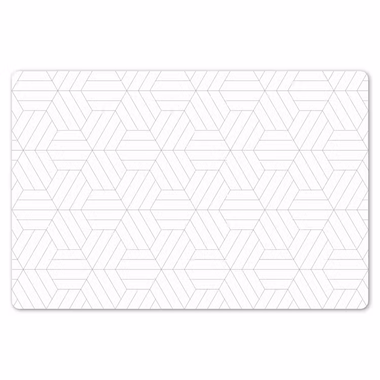 Patroon - Lijn - Design - Zwart - Wit Placemat vinyl groot 368 -zzsfeer1_Kitchenyeah-website