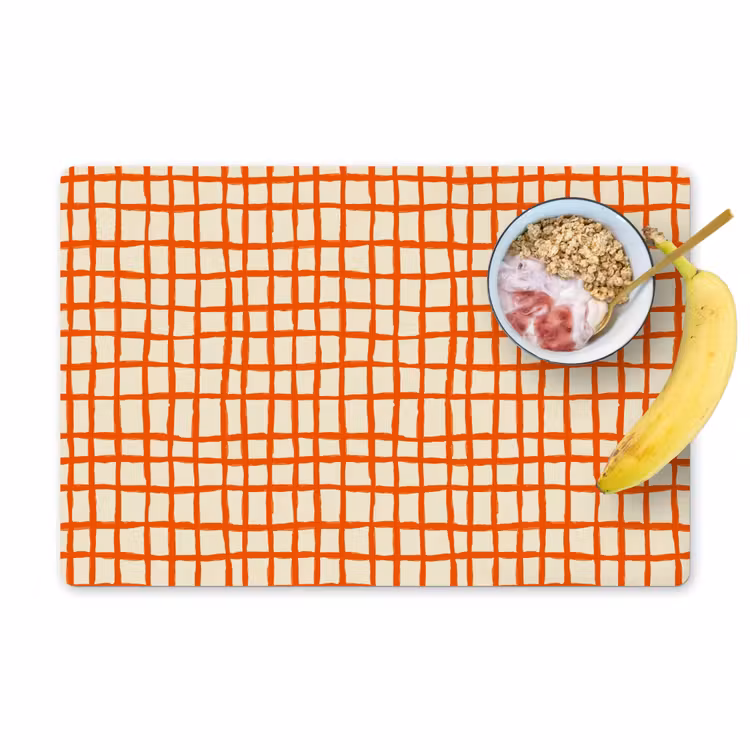 Patroon - Lijnen - Oranje Placemat vinyl groot 368 -zzzproduct_Kitchenyeah-website