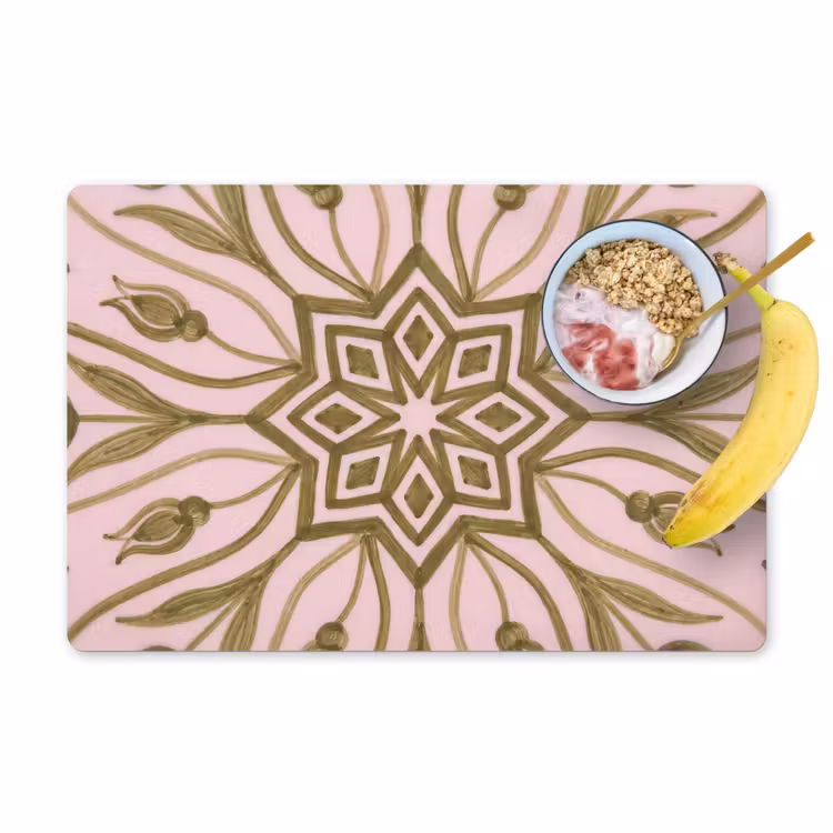 Patroon - Mandala - Decoratie - Abstract - Groen Placemat vinyl groot -zzzproduct_Kitchenyeah-website