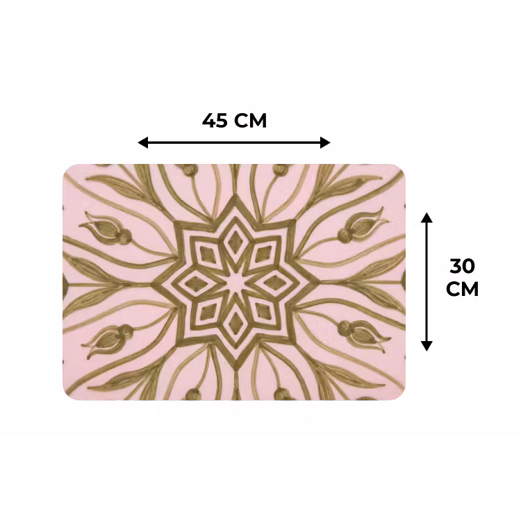 Patroon - Mandala - Decoratie - Abstract - Groen Placemat vinyl groot -specs