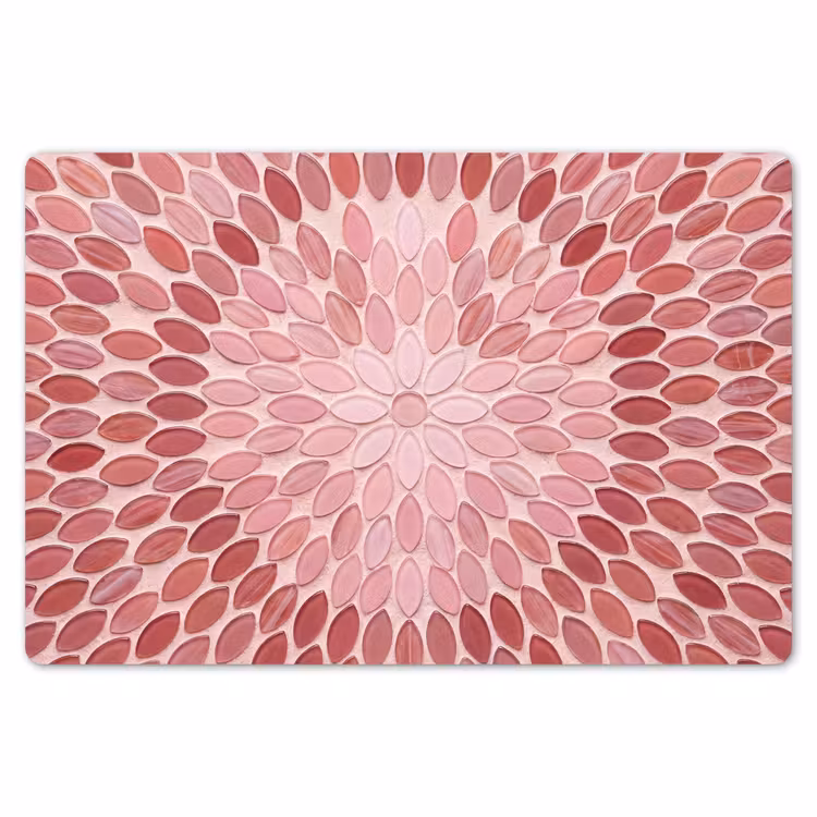 Patroon - Mozaïek - Ovaal - Abstract - Roze Placemat vinyl groot -zzsfeer1_Kitchenyeah-website