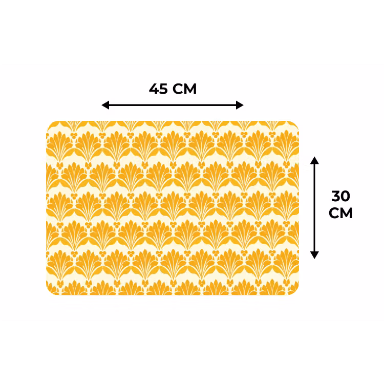 Patroon - Motief - Geel Placemat vinyl groot 368 -specs