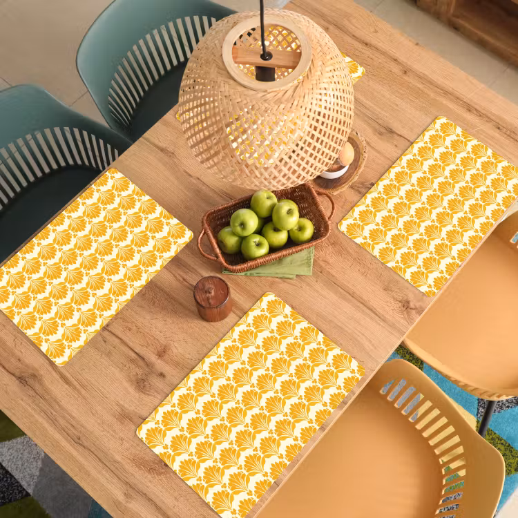 Patroon - Motief - Geel Placemat vinyl groot 368 -zzsfeer5_Kitchenyeah-website