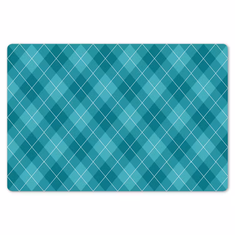 Patroon - Ruiten - Blauw Placemat vinyl groot 368 -zzsfeer1_Kitchenyeah-website