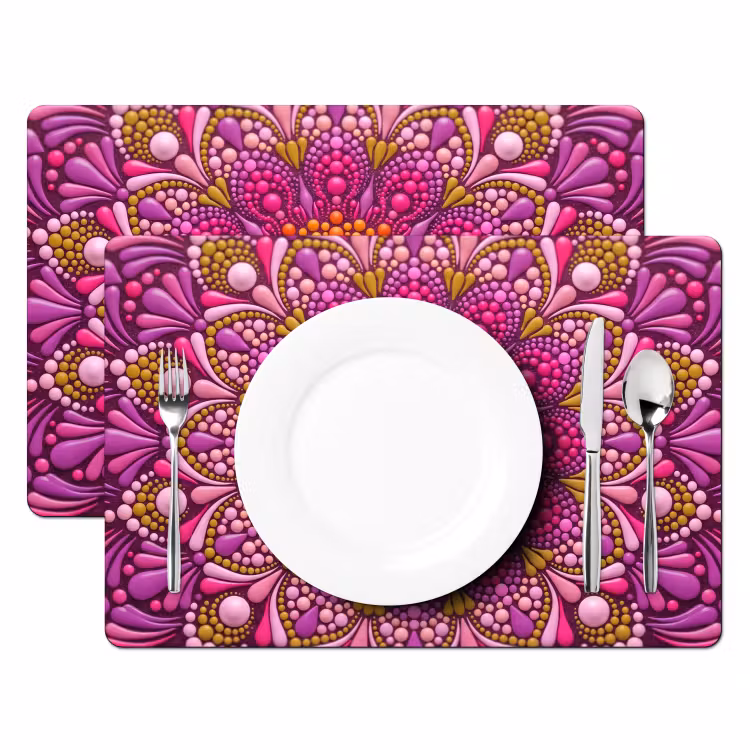 Patroon - Stippen - Abstract - Kleurrijk Placemat vinyl groot -zzsfeer2_Kitchenyeah-website