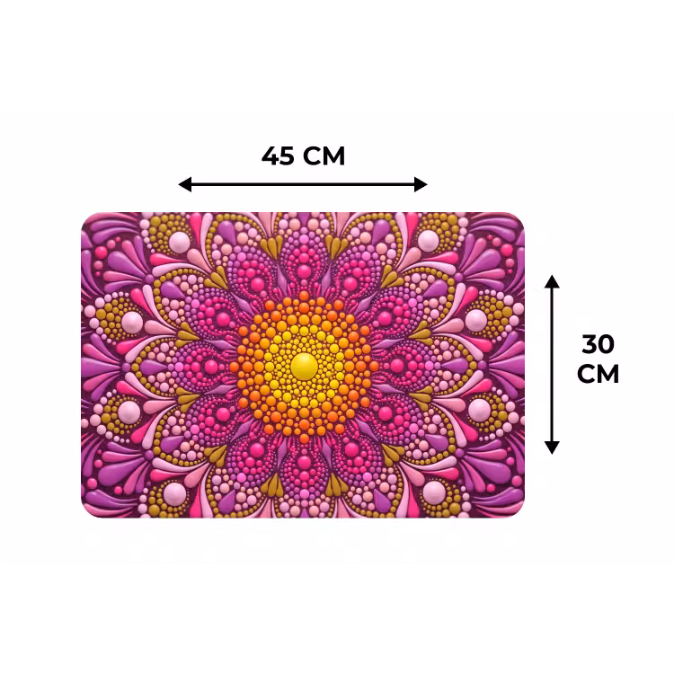 Patroon - Stippen - Abstract - Kleurrijk Placemat vinyl groot -specs