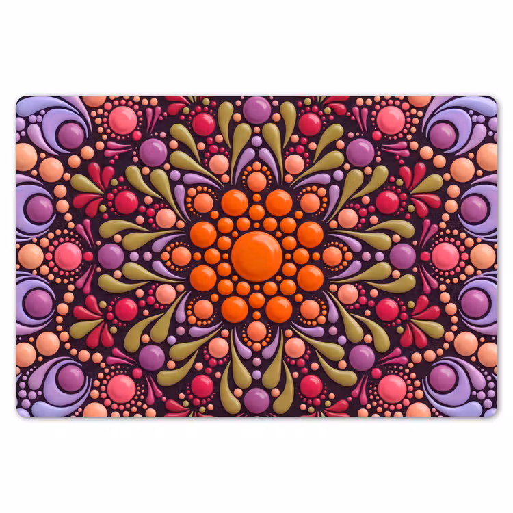Patroon - Stippen - Abstract - Modern - Kleurrijk Placemat vinyl groot -zzsfeer1_Kitchenyeah-website