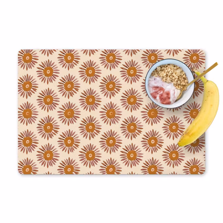Patroon - Retro - Bruin Placemat vinyl groot 368 -zzzproduct_Kitchenyeah-website