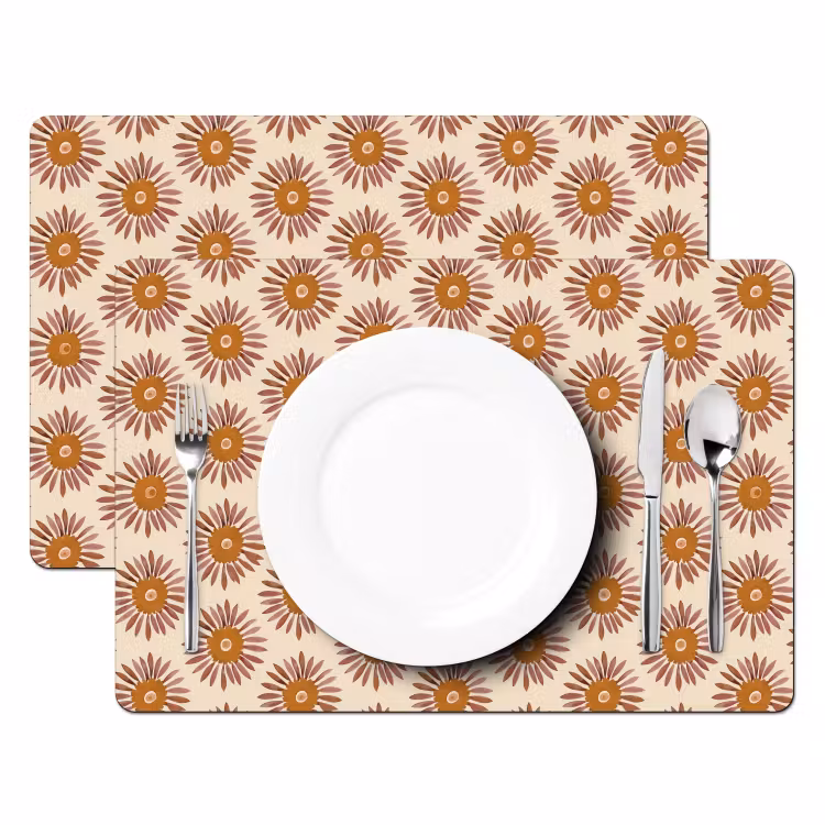 Patroon - Retro - Bruin Placemat vinyl groot 368 -zzsfeer2_Kitchenyeah-website