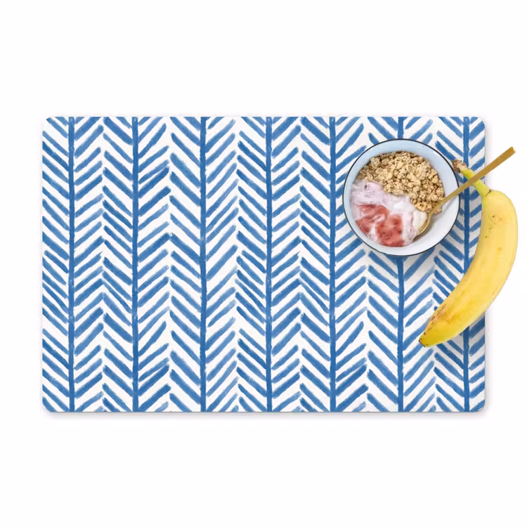 Patroon - Streep - Blauw Placemat vinyl groot 368 -zzzproduct_Kitchenyeah-website