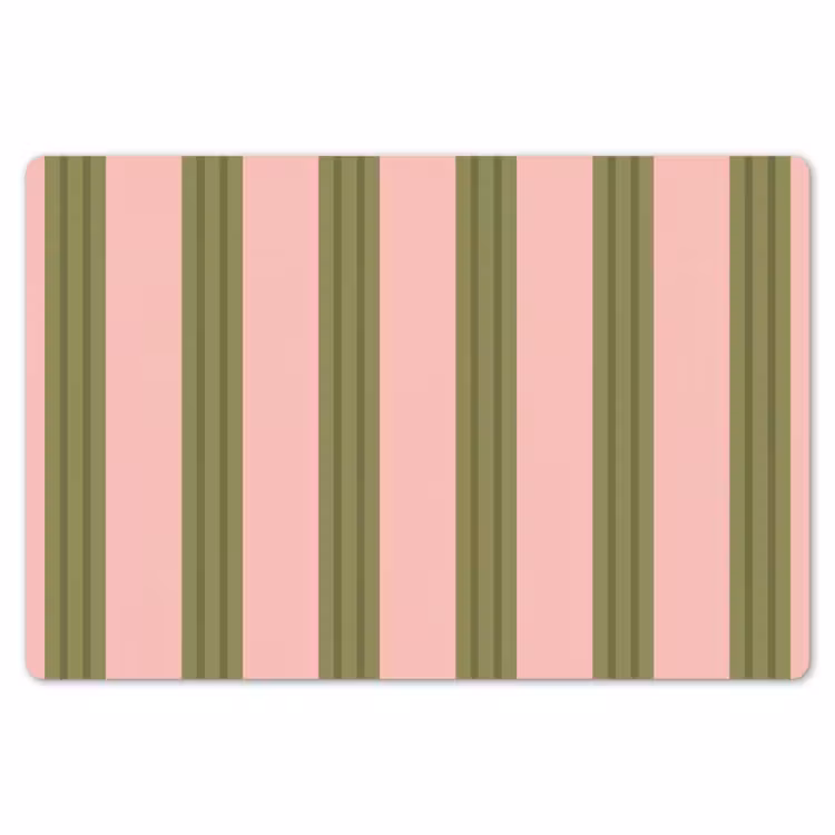 Patroon - Strepen - Abstract - Roze - Groen Placemat vinyl groot -zzsfeer1_Kitchenyeah-website