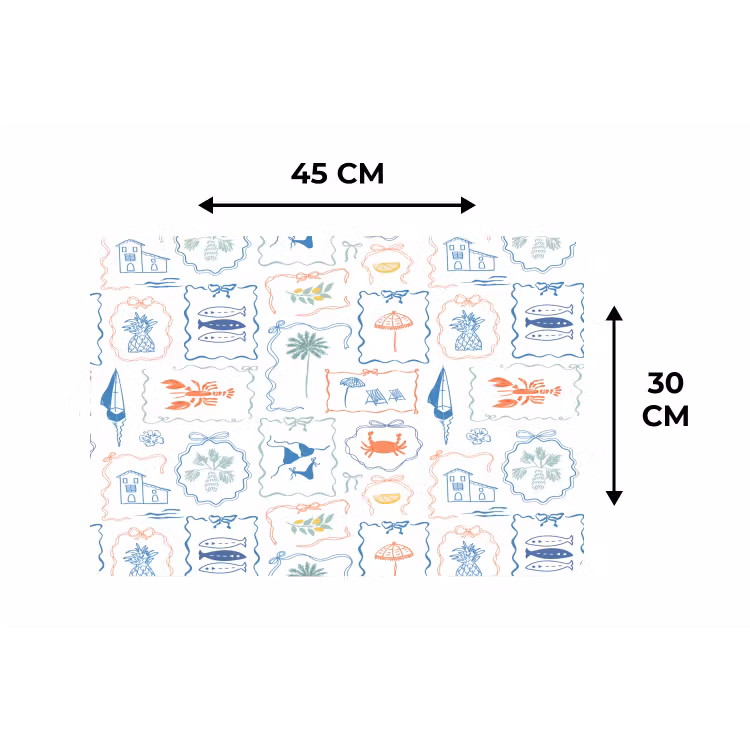 Zee - Sfeer - Strand - Multi Placemat vinyl groot 368 -specs
