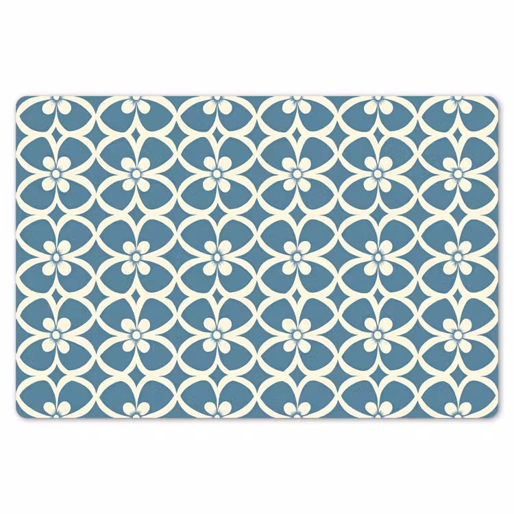 Patroon - Symmetrisch - Blauw Placemat vinyl groot 368 -zzsfeer1_Kitchenyeah-website