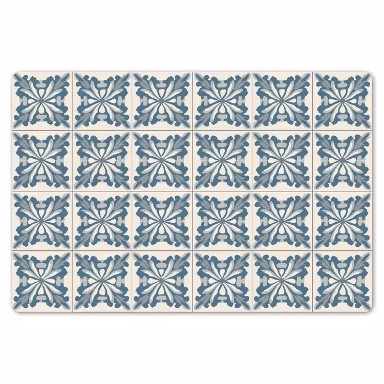 Dessin - Tegel - Blauw Placemat vinyl groot 368 -zzsfeer1_Kitchenyeah-website