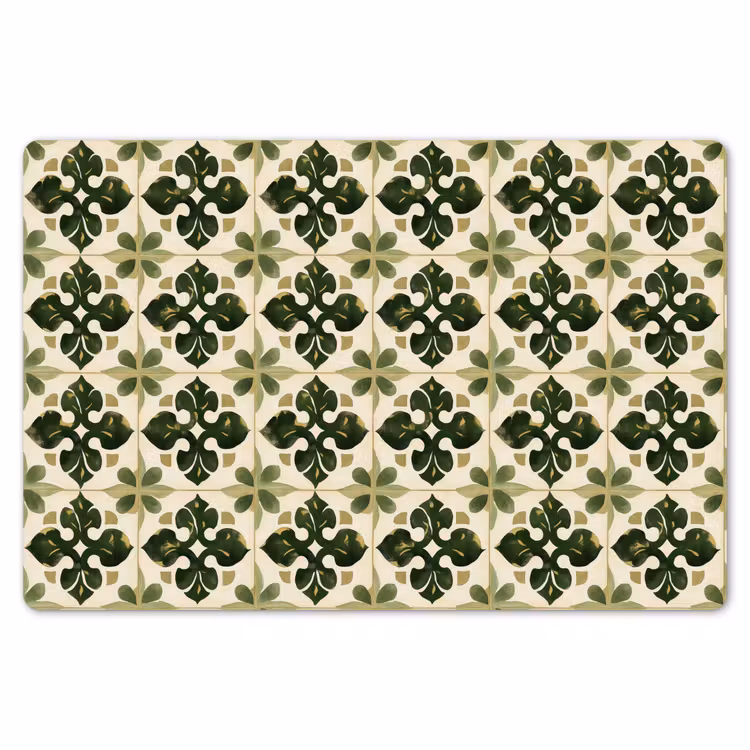 Patroon - Tegel - Groen Placemat vinyl groot 368 -zzsfeer1_Kitchenyeah-website