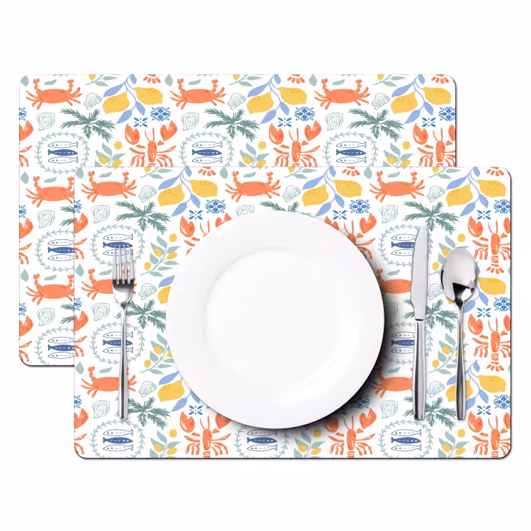 Zee - Sfeer - Citroen - Vis Placemat vinyl groot 368 -zzsfeer2_Kitchenyeah-website