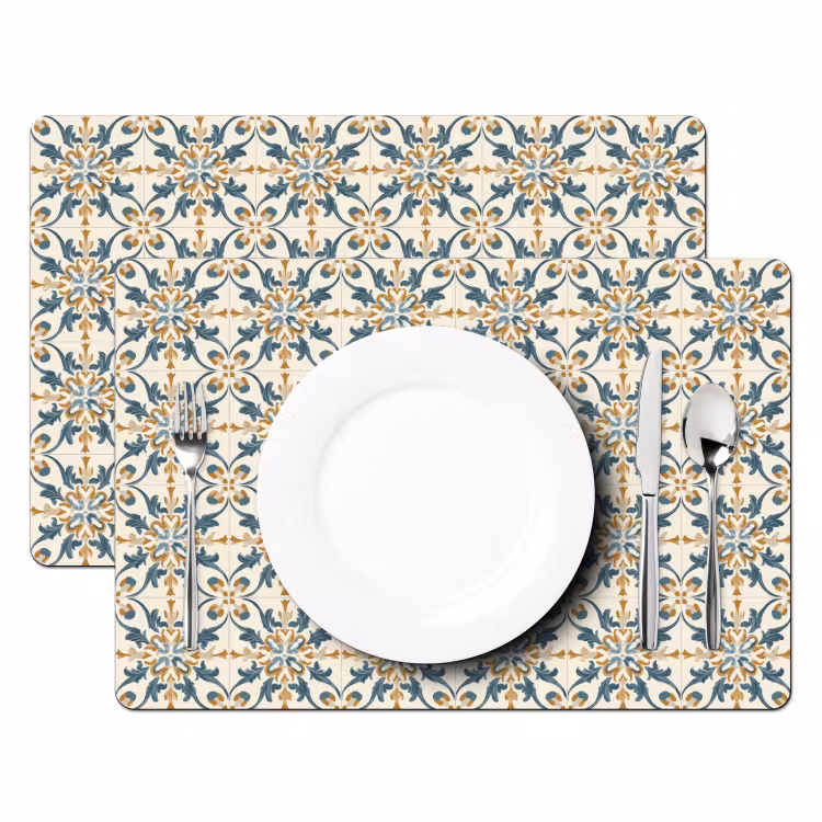 Patroon - Klassiek - Kleurrijk Placemat vinyl groot 368 -zzsfeer2_Kitchenyeah-website