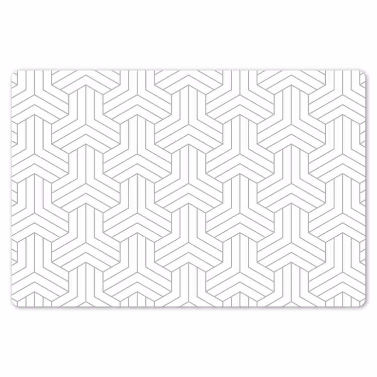 Patronen - Abstract - Zwart - Wit - Geometrie Placemat vinyl groot 368 -zzsfeer1_Kitchenyeah-website