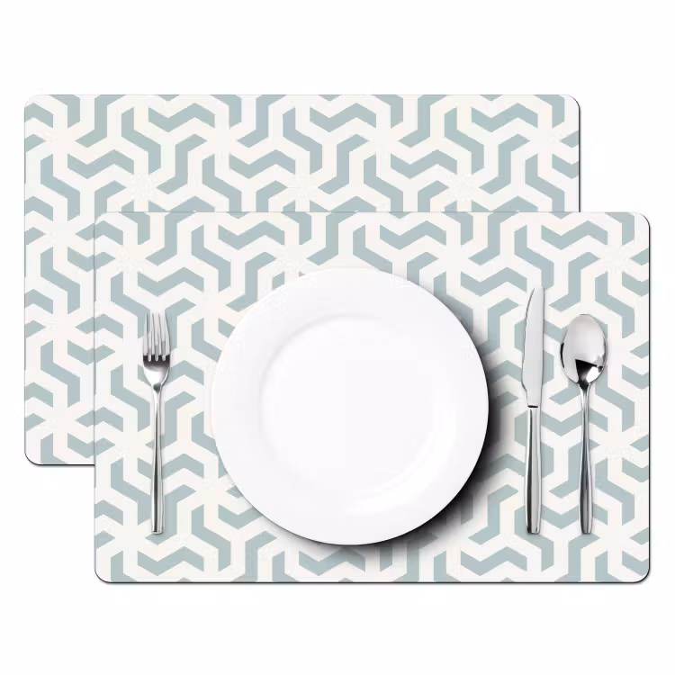 Patronen - Abstract - Groen - Geometrie Placemat vinyl groot 368 -zzsfeer2_Kitchenyeah-website