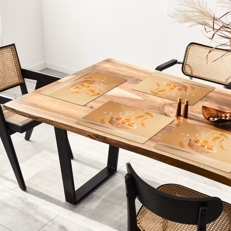 Peach - Eten - Taart - Oranje Placemat vinyl groot -zzsfeer4_Kitchenyeah-website