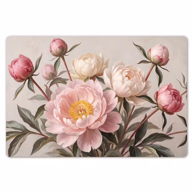 Pioenrozen - Boeket - Roze Placemat vinyl groot -zzsfeer1_Kitchenyeah-website