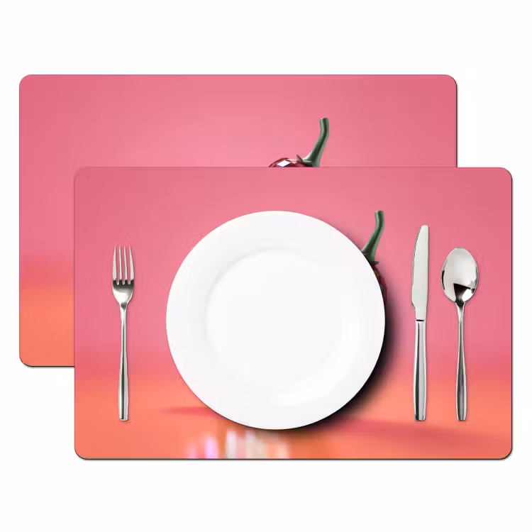 Peper - Disco - Rood - Glitter Placemat vinyl groot -zzsfeer2_Kitchenyeah-website
