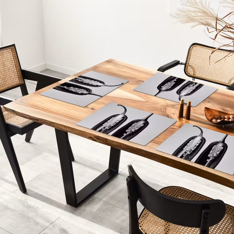 Pepers - Zwart - Wit - Zaadlijsten Placemat vinyl groot -zzsfeer4_Kitchenyeah-website