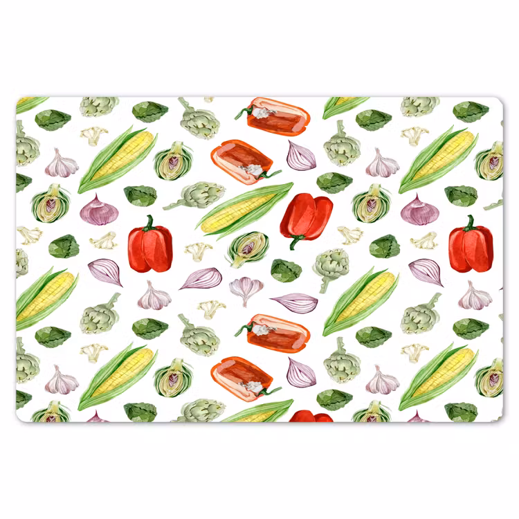 Paprika - Maïs - Patroon - Groente Placemat vinyl groot 368 -zzsfeer1_Kitchenyeah-website