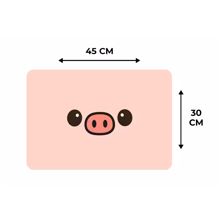 Varken - Roze - Minimalistisch Placemat vinyl groot -specs