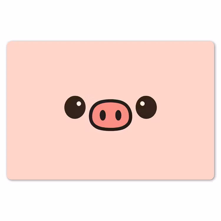 Varken - Roze - Minimalistisch Placemat vinyl groot -zzsfeer1_Kitchenyeah-website