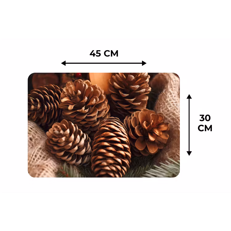 Dennenappels - Boom - Winter - Natuur - Bruin Placemat vinyl groot -specs