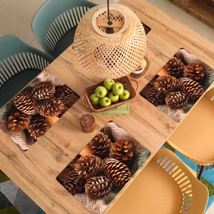Dennenappels - Boom - Winter - Natuur - Bruin Placemat vinyl groot -zzsfeer5_Kitchenyeah-website