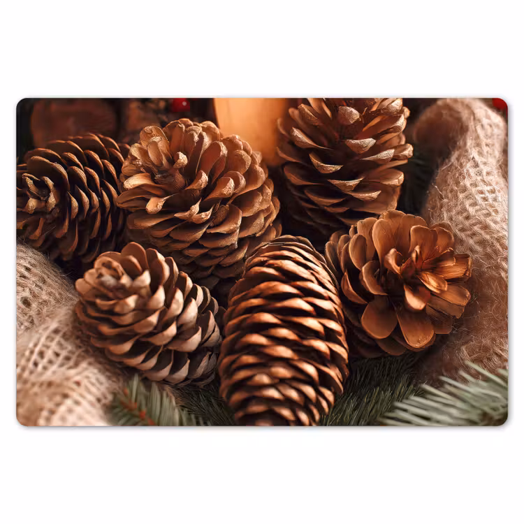 Dennenappels - Boom - Winter - Natuur - Bruin Placemat vinyl groot -zzsfeer1_Kitchenyeah-website