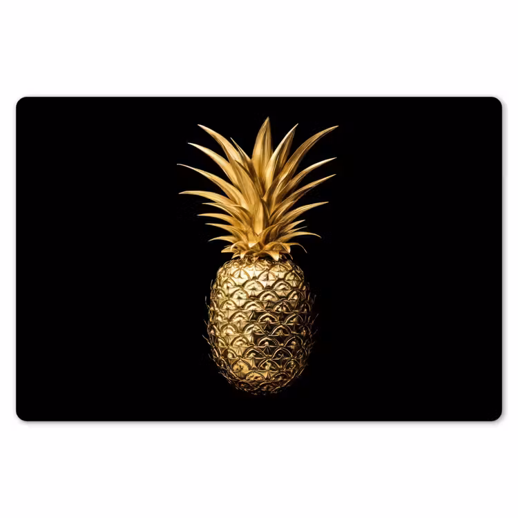 Ananas - Zwart - Goud - Luxe Placemat vinyl groot -zzsfeer1_Kitchenyeah-website