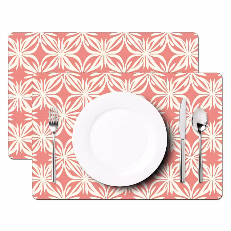Roze - Bloemenmotief - Wit - Modern Placemat vinyl groot 368 -zzsfeer2_Kitchenyeah-website