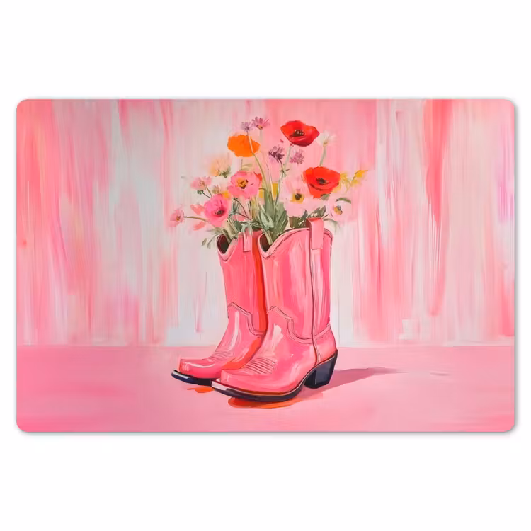 Roze - Bloemen - Cowboy Placemat vinyl groot -zzsfeer1_Kitchenyeah-website