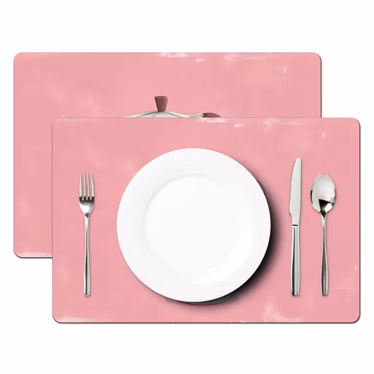 Roze - Mokkapot - Illustratie - Koffie Placemat vinyl groot -zzsfeer2_Kitchenyeah-website